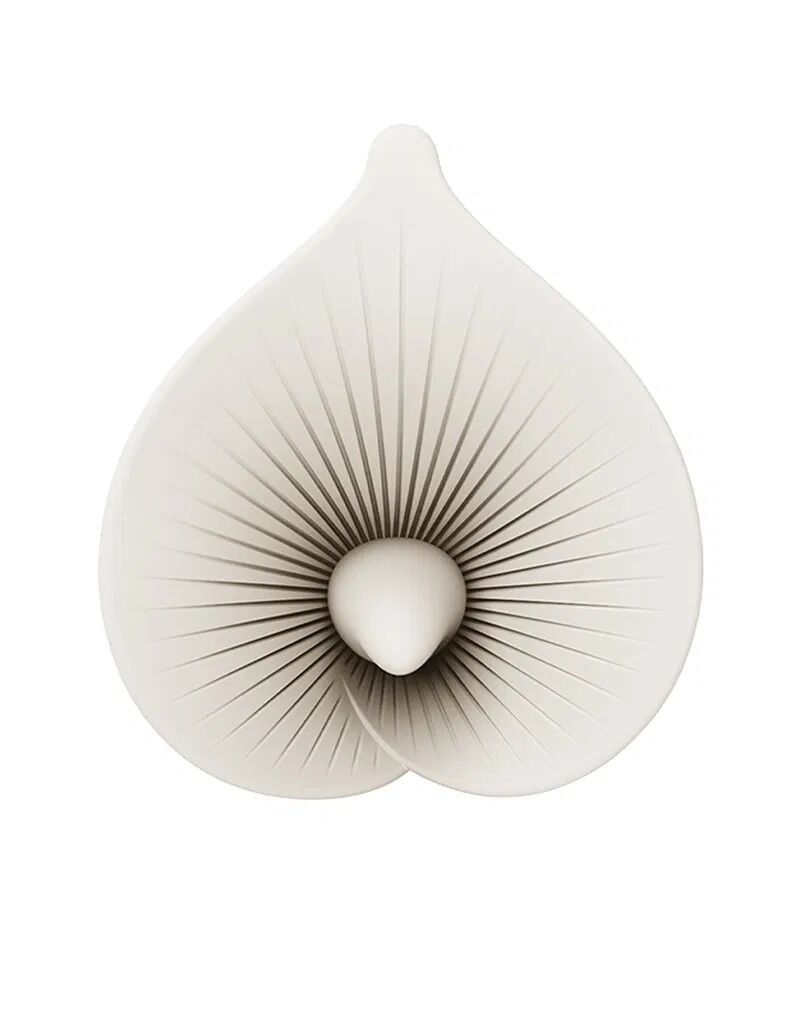 Розкішний вібромасажер Zalo – Calla Ivory White, двосторонній, 2 мотори