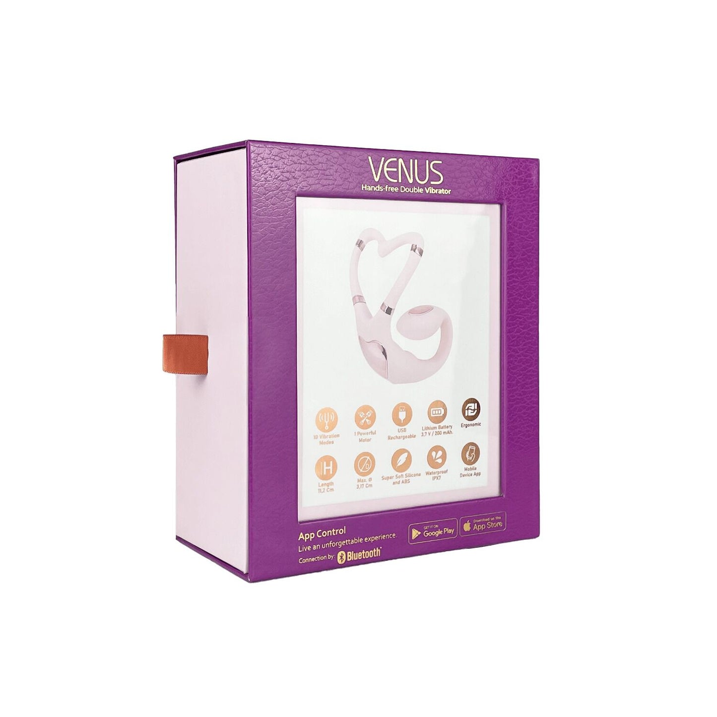Смарт-вібратор для пар Adrien Lastic Venus + APP, подвійний, можна носити під одягом, 10 режимів