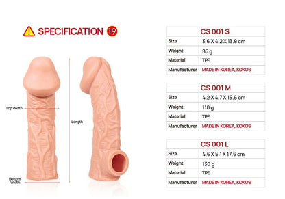 Насадка на член Kokos Cock Sleeve CS 001 L