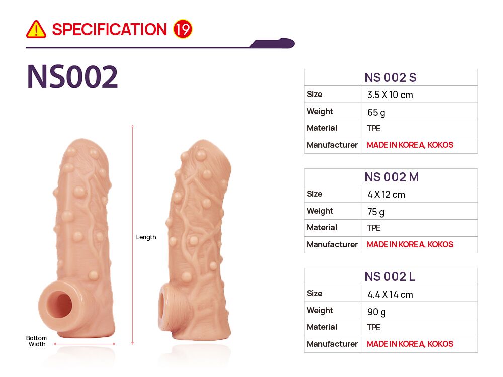 Насадка на член Kokos Nude Sleeve NS 002 L