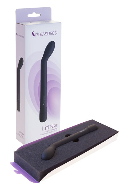 Тонкий вібратор для точки G S Pleasures Lithea Black, 7 режимів