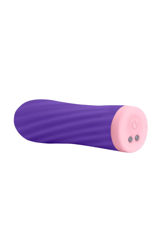 Віброкуля S Pleasures Bullets Twist & Shout Purple, фіолетова, ребриста поверхня, 10 режимів