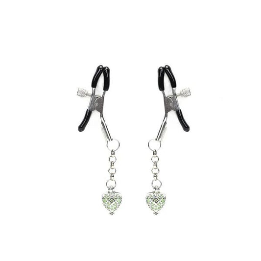 Затискачі для сосків Liebe Seele Glow-in-dark Nipple Clamps Green