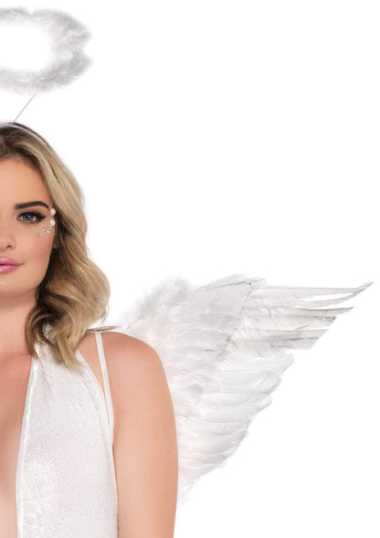 Крила ангела Leg Avenue Marabou Feather Angel Wings, справжнє пір'я
