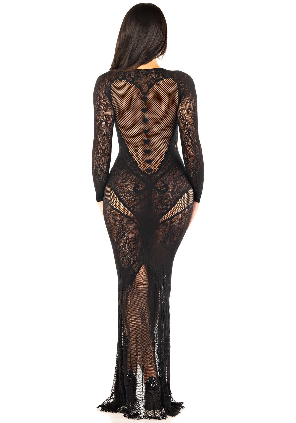 Сукня Leg Avenue Lace and Net Bodycon Gown One Size, Black