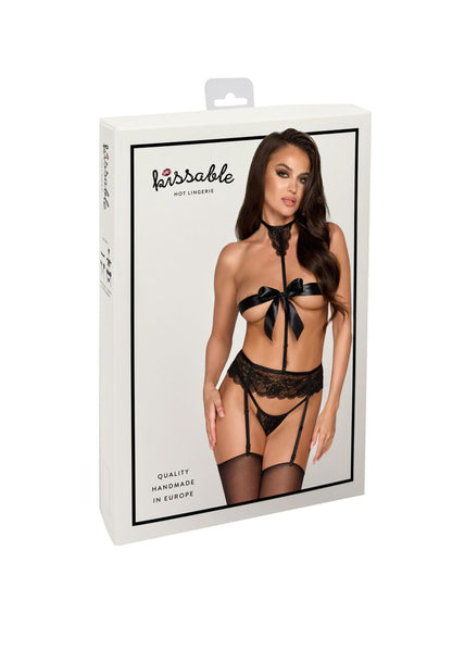Комплект Kissable Bondage Kiss Set Black L/XL