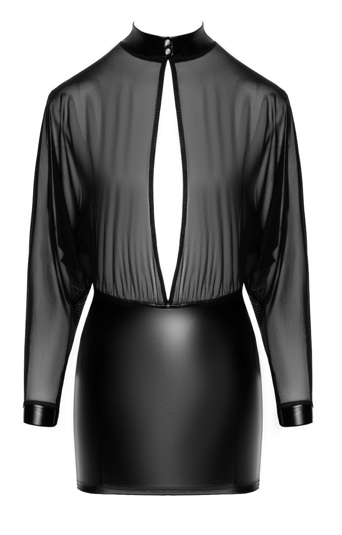 Сукня Noir Handmade F348 Powerwetlook and tulle dress - XXL