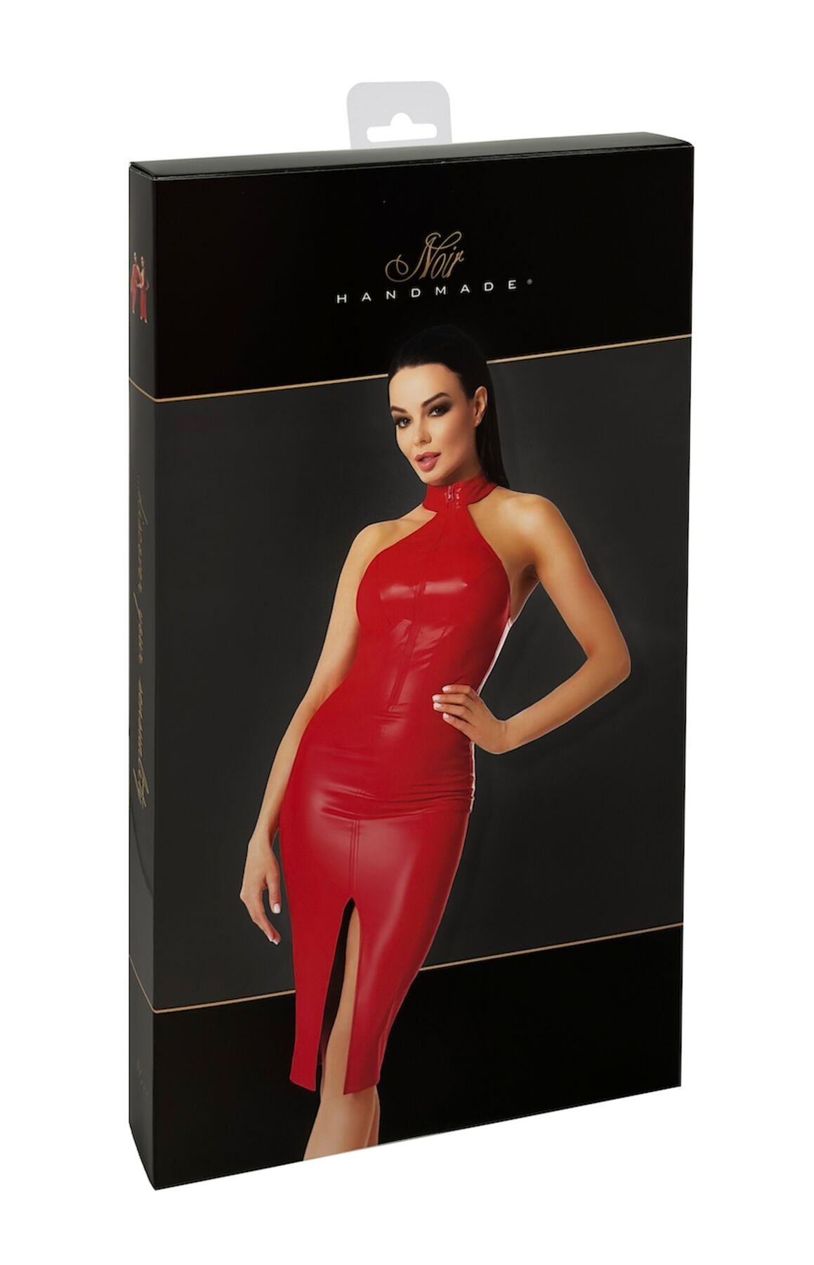 Сукня Noir Handmade F354 Red powerwetlook dress - 3XL