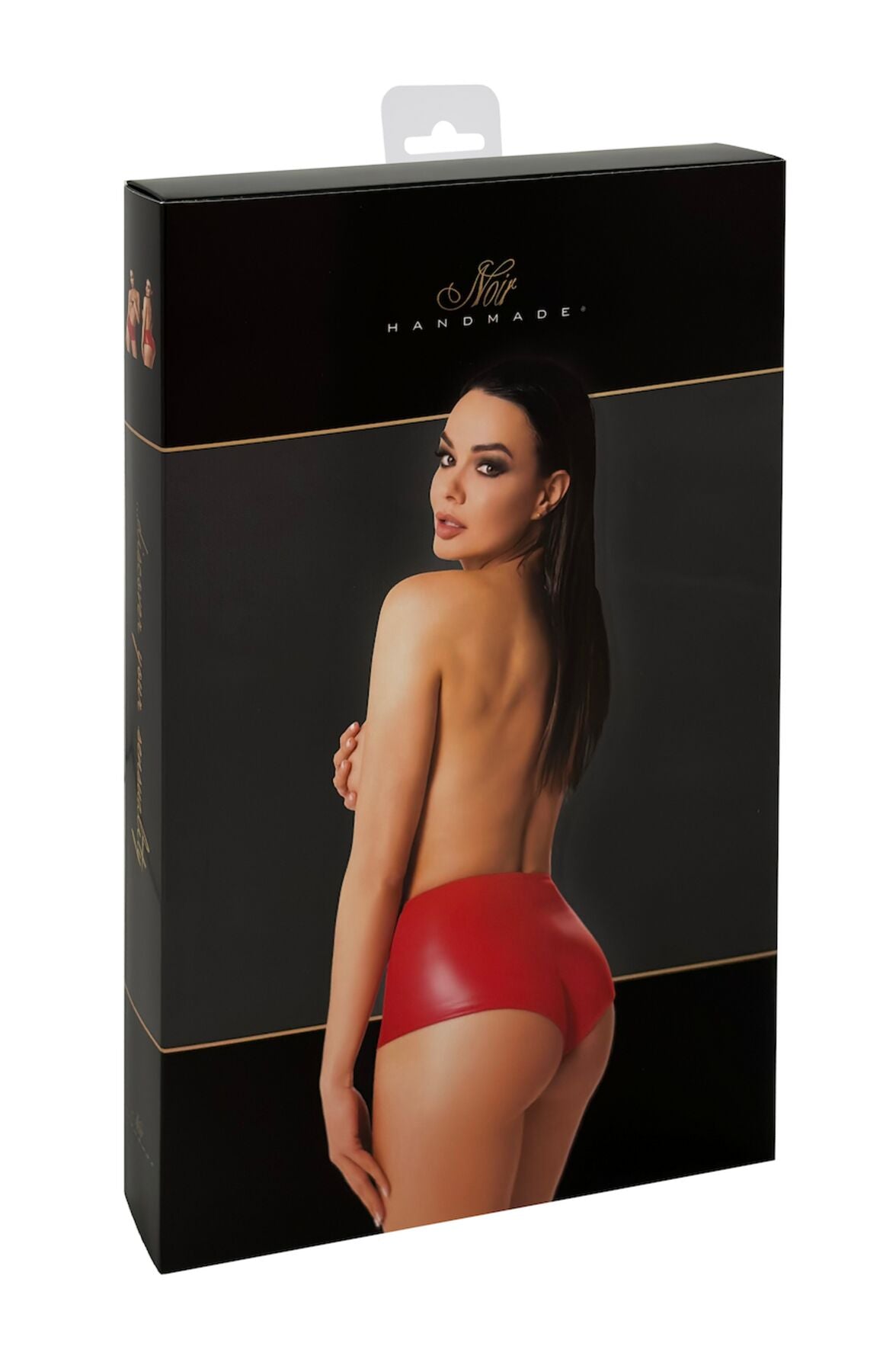 Шорти Noir Handmade F356 Red powerwetlook shorts - 3XL