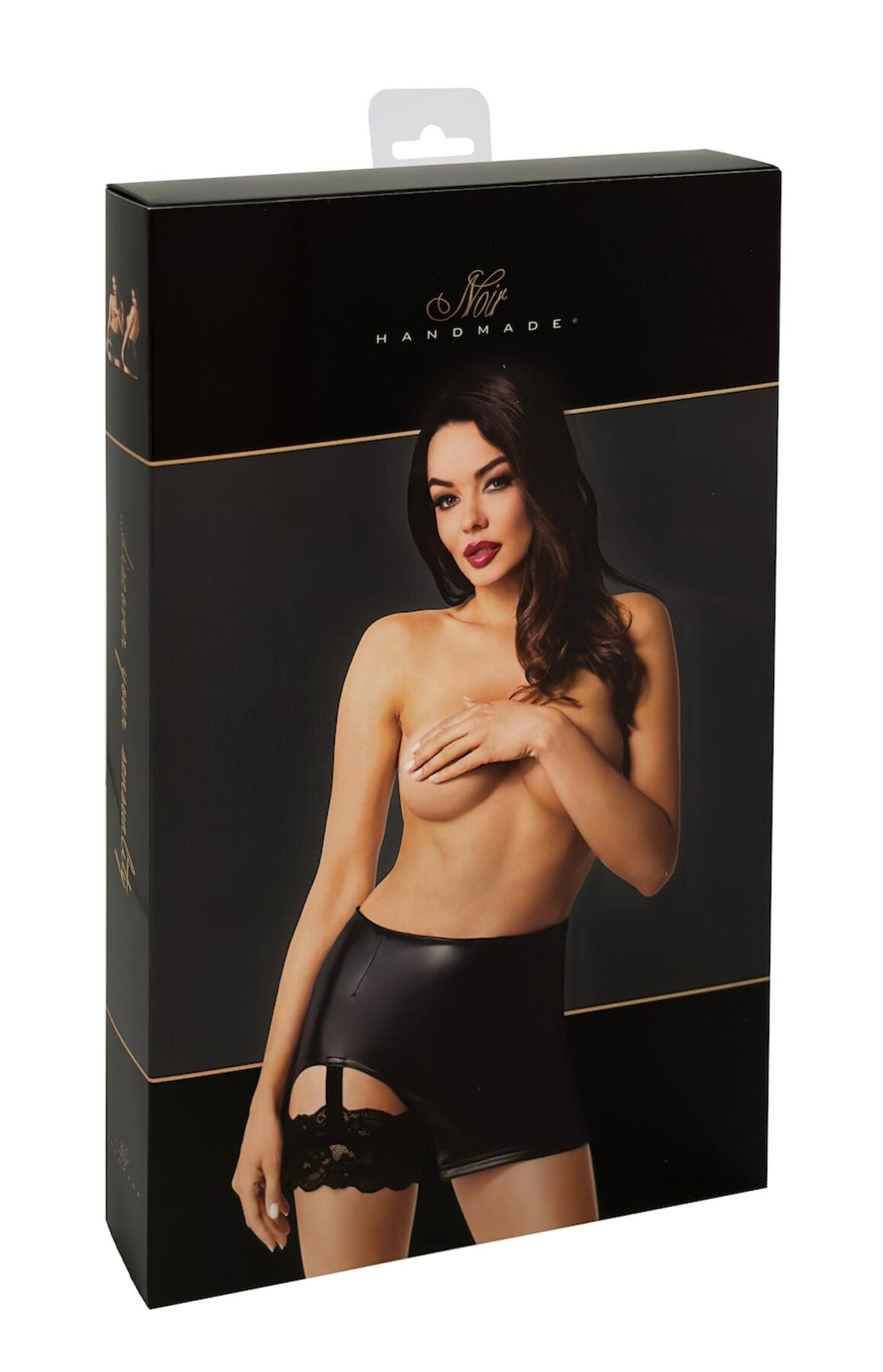 Спідниця Noir Handmade F345 Powerwetlook skirt with garter - L