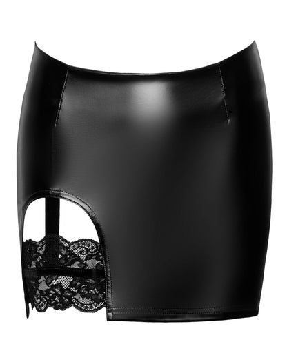 Спідниця Noir Handmade F345 Powerwetlook skirt with garter - 3XL