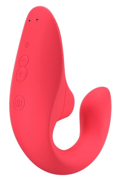 Вагінально-кліторальний стимулятор Womanizer Blend Vibrant Rose, вібрація + вакуум, 2 мотори