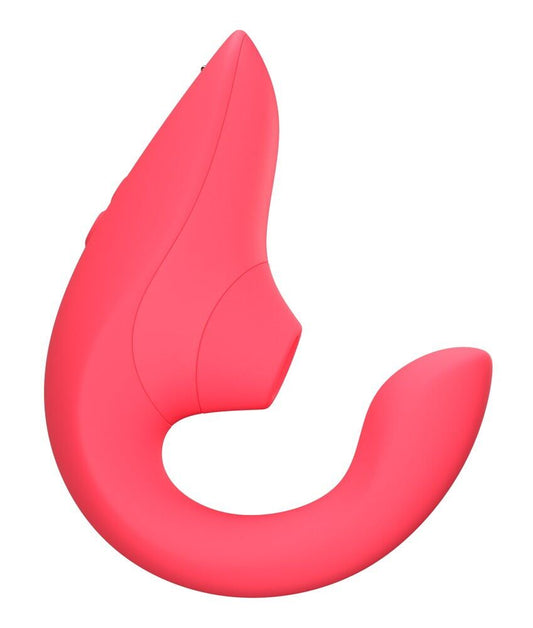 Вагінально-кліторальний стимулятор Womanizer Blend Vibrant Rose, вібрація + вакуум, 2 мотори