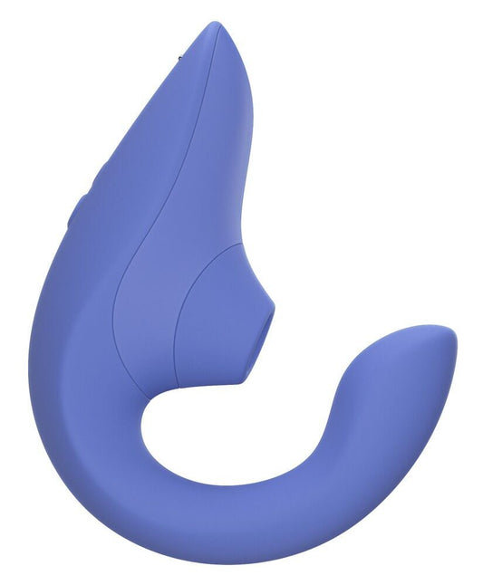 Вагінально-кліторальний стимулятор Womanizer Blend Vibrant Blue, вібрація + вакуум, 2 мотори