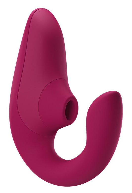 Вагінально-кліторальний стимулятор Womanizer Blend Vibrant Pink, вібрація + вакуум, 2 мотори