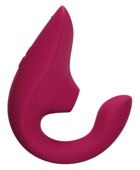 Вагінально-кліторальний стимулятор Womanizer Blend Vibrant Pink, вібрація + вакуум, 2 мотори