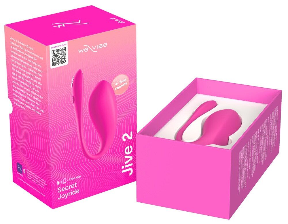 Смарт-віброяйце We-Vibe Jive 2 Electric Pink, пульт ДК, до 4 годин роботи