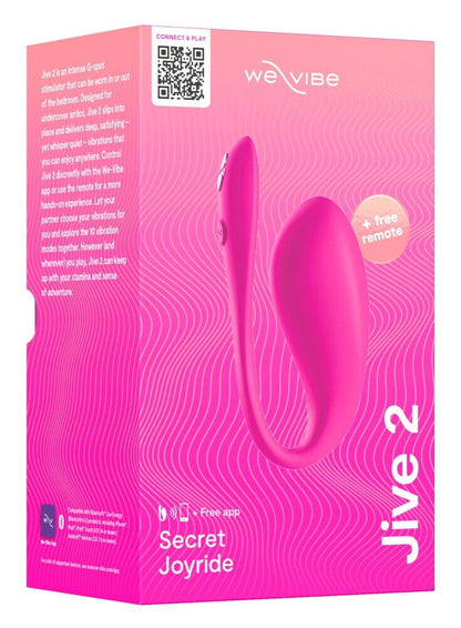 Смарт-віброяйце We-Vibe Jive 2 Electric Pink, пульт ДК, до 4 годин роботи
