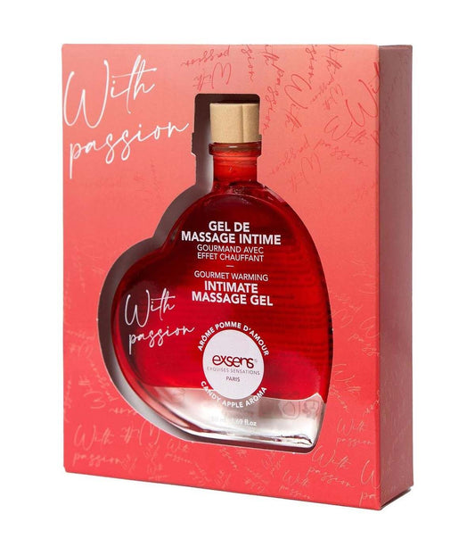 Масажний гель EXSENS With Passion Candy Apple 50 мл, розігрівальний, без цукру, їстівний