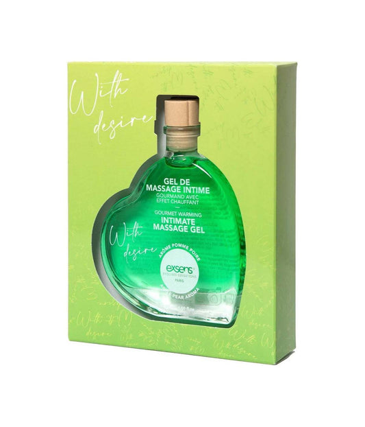 Масажний гель EXSENS With Desire Apple Pear 50 мл, розігрівальний, без цукру, їстівний