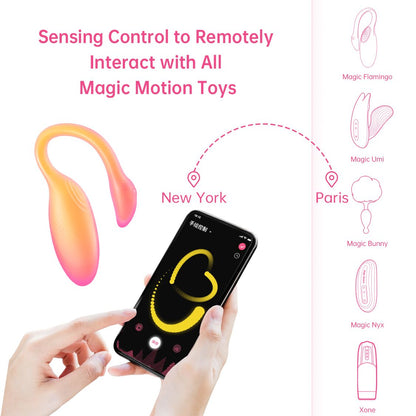 Смарт-віброяйце Magic Motion Flamingo Max Orange 2 в 1: віброяйце та тренажер Кегеля, 10 режимів