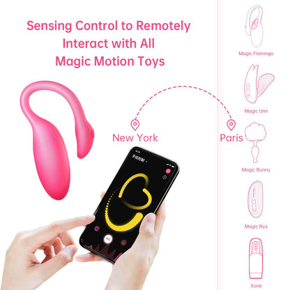 Смарт-віброяйце Magic Motion Flamingo Max Pink 2 в 1: віброяйце та тренажер Кегеля, 10 режимів