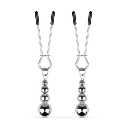 Затискачі для сосків Bedroom Fantasies: Nipple Clamps with Beaded Chain - Silver