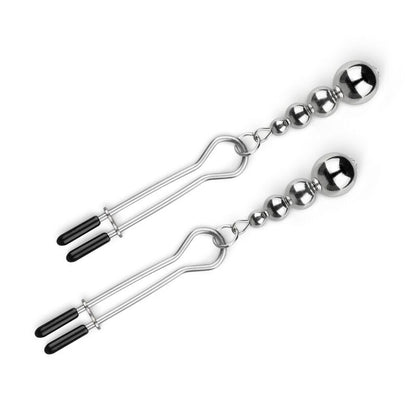 Затискачі для сосків Bedroom Fantasies: Nipple Clamps with Beaded Chain - Silver