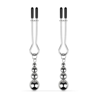 Затискачі для сосків Bedroom Fantasies: Nipple Clamps with Beaded Chain - Silver