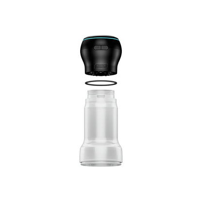 Мастурбатор Kiiroo Feel Pocket Crystal зі всмоктувальною інтерактивною насадкою PowerBlow Combo Set