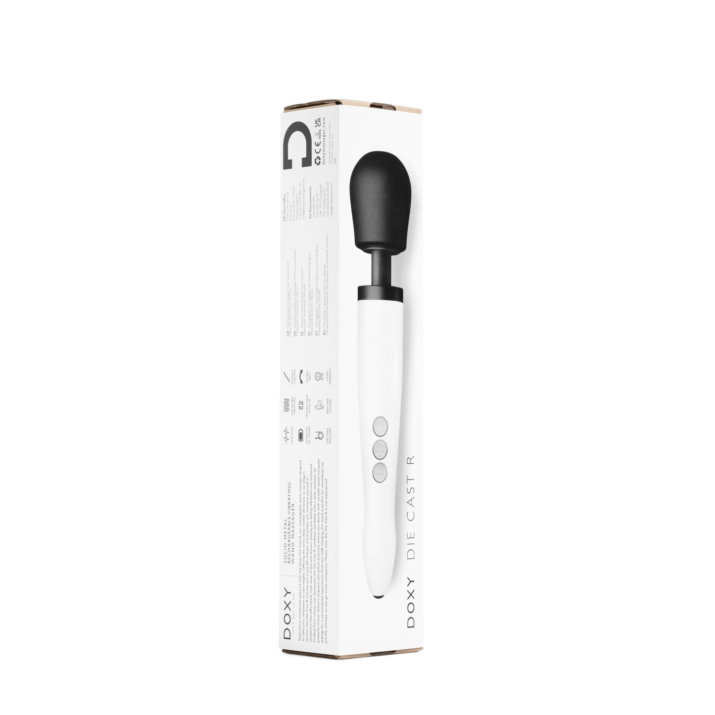 Вібромасажер DOXY Die Cast R Stardust White