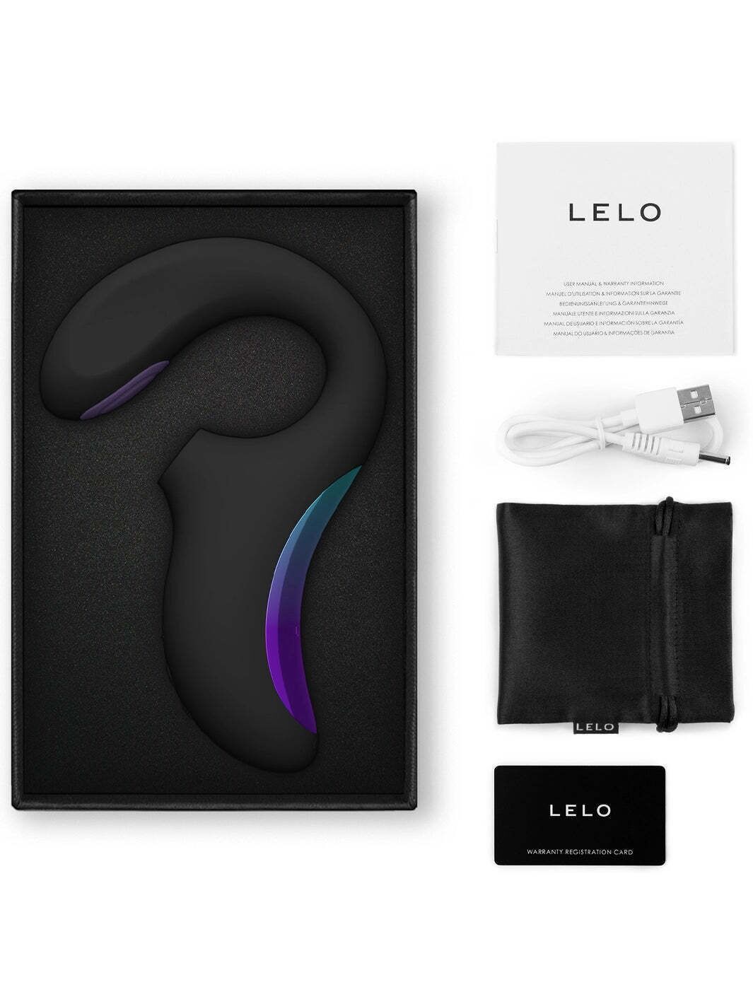Кліторально-вагінальний звуковий стимулятор LELO Enigma Double Sonic Black