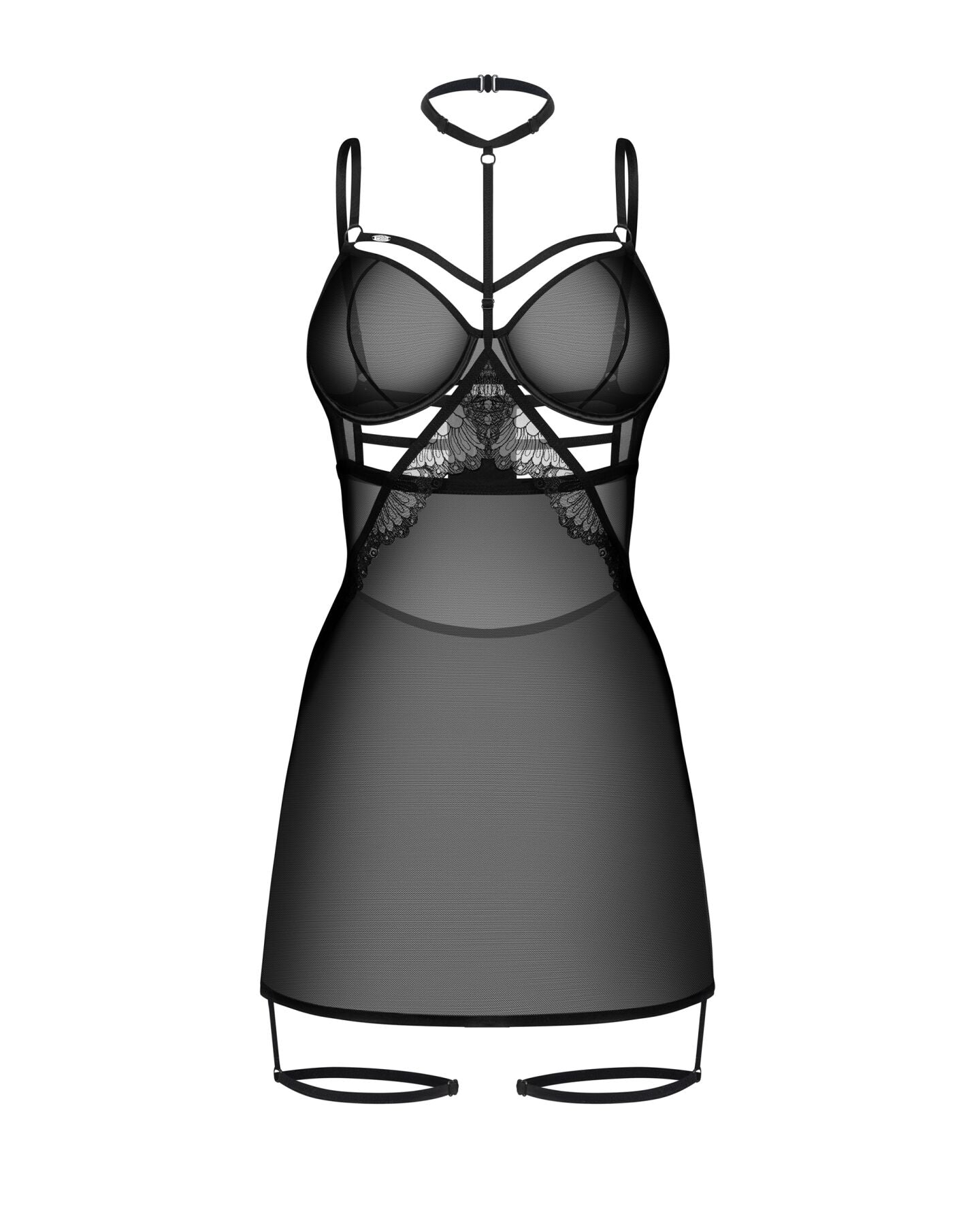Бебі-долл Obsessive Arrowel Black chemise S/M