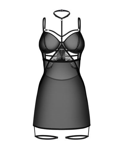 Бебі-долл Obsessive Arrowel Black chemise S/M