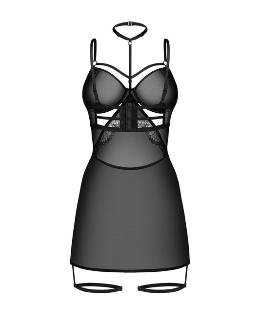 Бебі-долл Obsessive Arrowel Black chemise S/M
