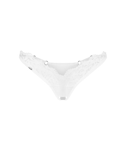Трусики Obsessive Arrowel White crotchless thong L/XL