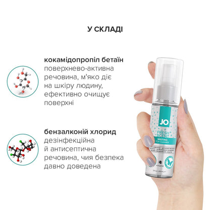 Засіб для чищення JO Fresh Scent Misting Toy Cleaner (60 мл) з ароматом свіжості
