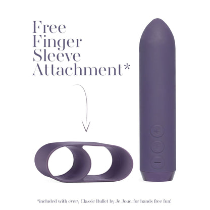 Мінівібратор Je Joue - Classic Bullet Vibrator Purple з глибокою вібрацією і фіксацією на палець